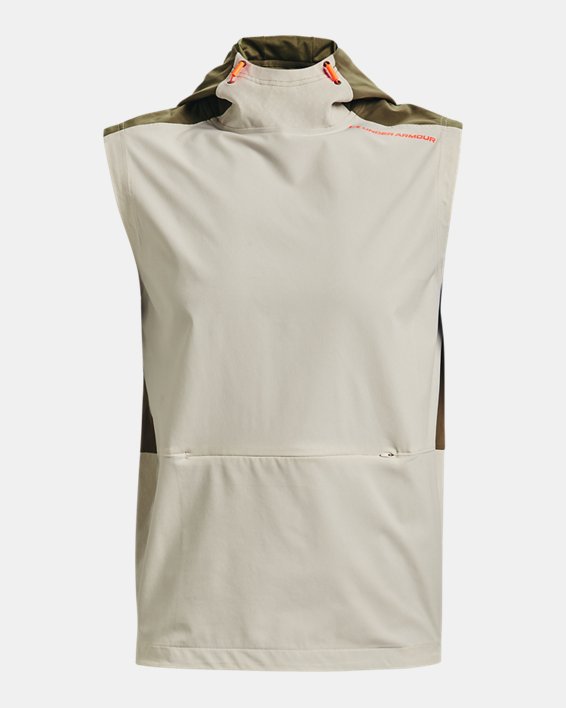 Men's UA RUSH™ Woven Hooded Vest, Brown, pdpMainDesktop image number 6